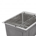 Мийка для кухні інтегрована Lidz Handmade H4050 (LDH4050BRU39258) Brushed Steel 3,0/1,0 мм 5 – techzone.com.ua
