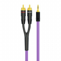 Кабель Melodika MDMJ2R10 Purple 3.5mm stereo jack - 2xRCA 1m 4 – techzone.com.ua