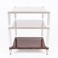 Нижня полиця NEO Quattron Segment 98mm Glossy Walnut + stainless steel 1 – techzone.com.ua
