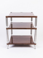 Нижня полиця NEO Quattron Segment 98mm Glossy Walnut + stainless steel 3 – techzone.com.ua