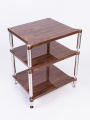 Нижня полиця NEO Quattron Segment 98mm Glossy Walnut + stainless steel 4 – techzone.com.ua