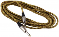 ROCKCABLE RCL30203 TC D/Gold Instrument Cable - Vintage Tweed (3m)