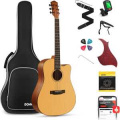 Donner Music DAG-1C 41 Inch Full-size Cutaway Acoustic Guitar Spruce Mahogany Body EC984 1 – techzone.com.ua