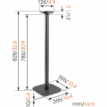 Підлогова стійка для акустики Vogels SOUND 4301B Black 3 – techzone.com.ua