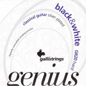 Струны для классической гитары Galli Genius Black&White PROcoated GR20 (28-45) Hard Tension