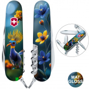 Складной нож Victorinox SPARTAN DESIGN Райская синяя птичка 1.3603.3.R2090pk 1 – techzone.com.ua