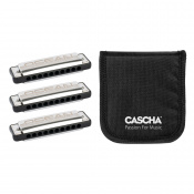 Набір губних гармонік Cascha Ocean Rock Blues Harmonica Set Black (3 pieces) HH 2346 (До, Соль, Ля) (губні гармошки)