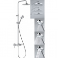 Душевая стойка со смесителем для ванны Kludi Logo Dual Shower System 6808305-00 хром 4 – techzone.com.ua