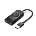 Звукова карта UGREEN CM129 USB Sound Card Black 40964 1 – techzone.com.ua