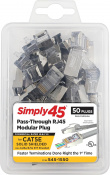 Штекери SCP SIMPLY45-CAT5E Shielded Internal Ground Pass Through RJ45 (50pcs) 1 – techzone.com.ua
