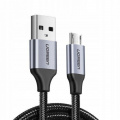Кабель UGREEN US290 USB-A 2.0 - MicroUSB Aluminum Braid, 1.5 m Black 60147 2 – techzone.com.ua