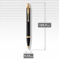 Ручка шариковая Parker IM Black GT BP Трезубец с пшеницей 22032_T066y 4 – techzone.com.ua