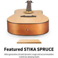 Donner Music DAD-140C 41 Inch Acoustic Guitar EC1250 3 – techzone.com.ua