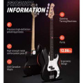 Donner Music DPB-510 Electric Bass Guitar Black EC1228 4 – techzone.com.ua