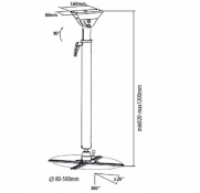Крепление для проектора Sunne PRO300XL white 2 – techzone.com.ua Крепление для проектора Sunne PRO300XL white 2 – techzone.com.ua