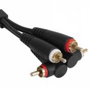 Кабель UDG Set RCA Straight-RCA Angled Black 3m (U97005BL) 1 – techzone.com.ua