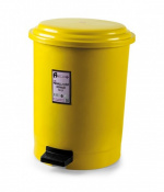 Корзина для мусора с педалью жёлтый пластик Afacan Plastik 12л PK-12 105