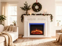 Електрокамін ArtiFlame Monferrato AF24 білий (3D-ефект полум’я, LED-підсвічування, обігрів) 10 – techzone.com.ua