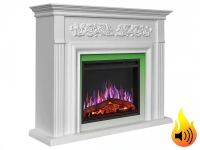 Електрокамін ArtiFlame Monferrato AF24 білий (3D-ефект полум’я, LED-підсвічування, обігрів) 2 – techzone.com.ua
