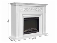 Електрокамін ArtiFlame Monferrato AF24 білий (3D-ефект полум’я, LED-підсвічування, обігрів) 7 – techzone.com.ua