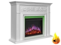 Електрокамін ArtiFlame Monferrato AF24 білий (3D-ефект полум’я, LED-підсвічування, обігрів) 2 – techzone.com.ua