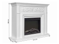 Електрокамін ArtiFlame Monferrato AF24 білий (3D-ефект полум’я, LED-підсвічування, обігрів) 7 – techzone.com.ua