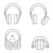 Студійні навушники Audio-Technica ATH-M50x WH 4 – techzone.com.ua Студійні навушники Audio-Technica ATH-M50x WH 4 – techzone.com.ua