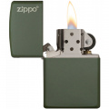 Запальничка Zippo 221 ZL CLASSIC green matte with zippo 2 – techzone.com.ua