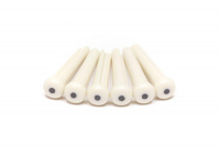 GRAPH TECH PP-1122-00 TUSQ Bridge Pins Martin Style 2mm White / Black Dot (6 Pcs) Набір кілочків 1 – techzone.com.ua