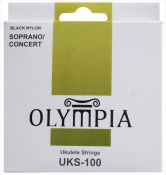 Струны OLYMPIA UKS-100 для укулеле, (сопрано / концерт), черный нейлон