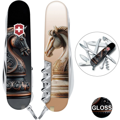 Складной нож Victorinox HUNTSMAN ZODIAC Шахматный конь 1.3713.3.Z5310pk – techzone.com.ua