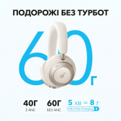 Навушники Anker Soundcore Space One Pro Cream White (A3062G21) 7 – techzone.com.ua