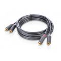Кабель UGREEN AV104 2RCA to 2RCA Audio Cable, 1 m Black 30747 1 – techzone.com.ua
