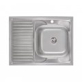 Кухонна мийка Lidz 6080-R 0,6 мм Satin (LIDZ6080R06SAT) 1 – techzone.com.ua