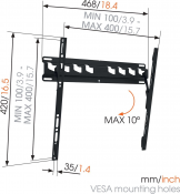 Кріплення настінне Vogels MA3010 чорне 5 – techzone.com.ua