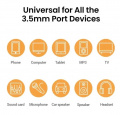 Кабель для навушників UGREEN AV183 3.5 mm to 3.5 mm Audio Cable, 2 m Black 20782 6 – techzone.com.ua