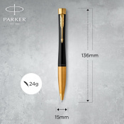 Ручка кулькова Parker URBAN Muted Black GT BP Тризуб на торці + Слава Україні 30035_T011y 4 – techzone.com.ua Ручка кулькова Parker URBAN Muted Black GT BP Тризуб на торці + Слава Україні 30035_T011y 4 – techzone.com.ua