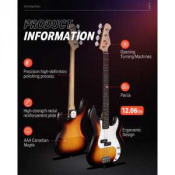 Donner Music DPB-510 Electric Bass Guitar Sunburst EC1227 4 – techzone.com.ua Donner Music DPB-510 Electric Bass Guitar Sunburst EC1227 4 – techzone.com.ua