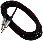 ROCKCABLE RCL30203 TC C/Black Instrument Cable - Black Tweed (3m)