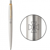 Ручка шариковая Parker JOTTER ARMY Stainless Steel GT BP Эмблема ГПСУ 16032_W012b