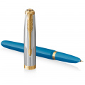 Ручка перьевая Parker PARKER 51 Premium Turquoise GT FP F 56 411 3 – techzone.com.ua