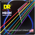 DR Strings NEON Multi-Color Acoustic - Extra Light (10-48) 1 – techzone.com.ua