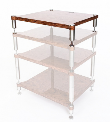 Модуль стійки NEO Quattron Segment 122mm Glossy Walnut + stainless steel – techzone.com.ua