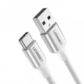 Кабель UGREEN US288 USB-A 2.0 - USB Type-C Aluminium Braid, 1.5 m White 60132 1 – techzone.com.ua