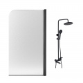 Qtap набор: Шторка для ванны BLM 75 + Душевая система на три потребителя (STDBLM407513APR + QTJAY111BLM45549) – techzone.com.ua