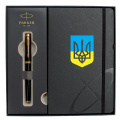 Набор Parker IM UKRAINE Black GT RB Трезубец сине-желтый (ручка-роллер + блокнот Parker) 2 – techzone.com.ua