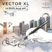 Ручка перьевая Parker VECTOR XL Metallic Black CT FP M 06 012 6 – techzone.com.ua Ручка перьевая Parker VECTOR XL Metallic Black CT FP M 06 012 6 – techzone.com.ua