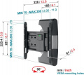 Настінне кріплення Vogels EFW 8125 Black 4 – techzone.com.ua
