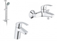 GROHE EUROSMART набор смесителей для ванны (33265002+33300002+27926001) 123238 S