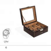 Скринька для зберігання годинників Friedrich Lederwaren Bond 6 коричнева | 20085-3 6 – techzone.com.ua